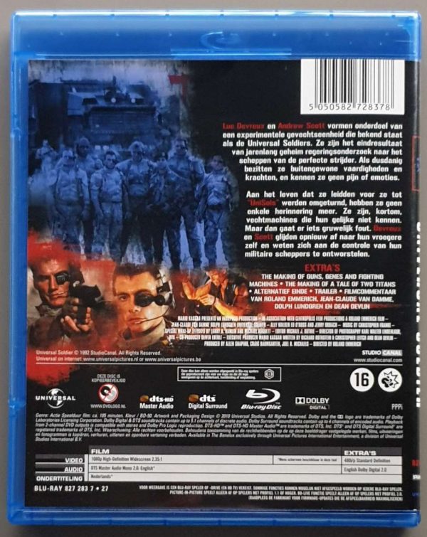 Universal Soldier Blu-ray - achterkant