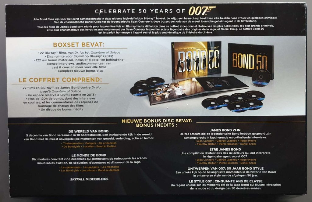 Bond 50 - James Bond - 50th Anniversary Collection (Blu-ray) - achterkant