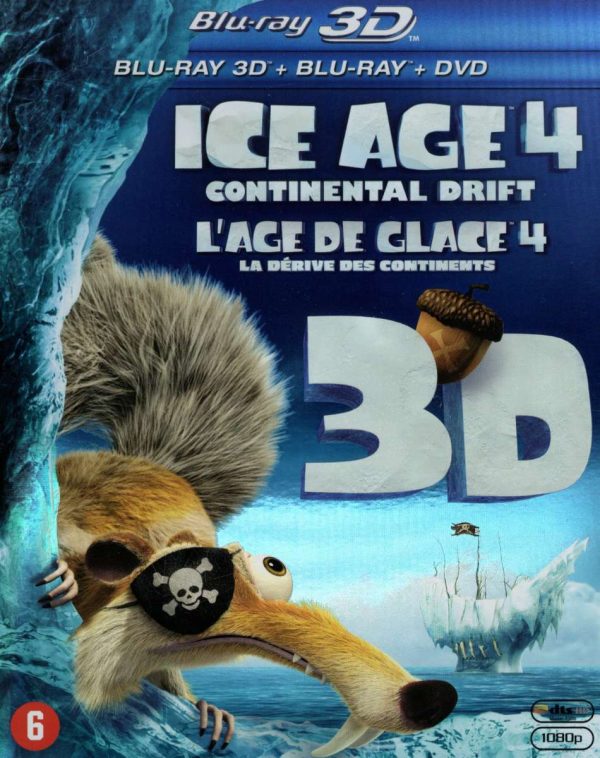 Ice Age 4 Continental Drift 3D + Blu-ray + DVD