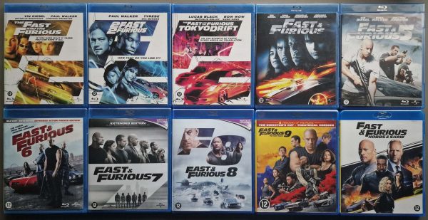 Fast & Furious 1 t/m 9 + Fast & Furious Hobbs & Shaw (Blu-ray)